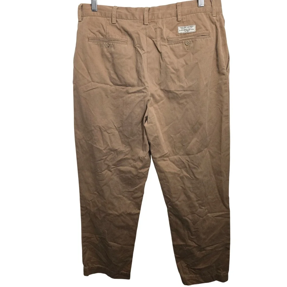 Polo Ralph‎ Lauren Prospect Pant Mens 36x30 Tan Khaki Classic Chino Cotton Twill